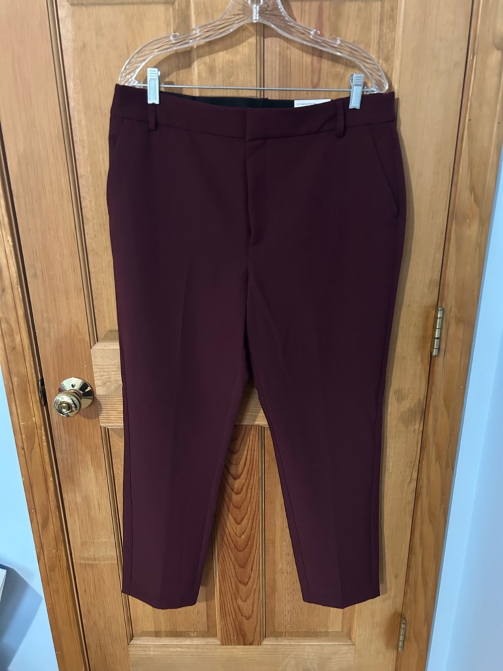 Nine West burgundy skinny trouser, size 14